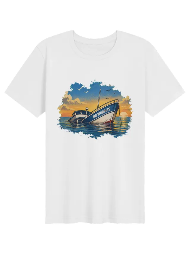 No Worries Boat T-Shirt preview