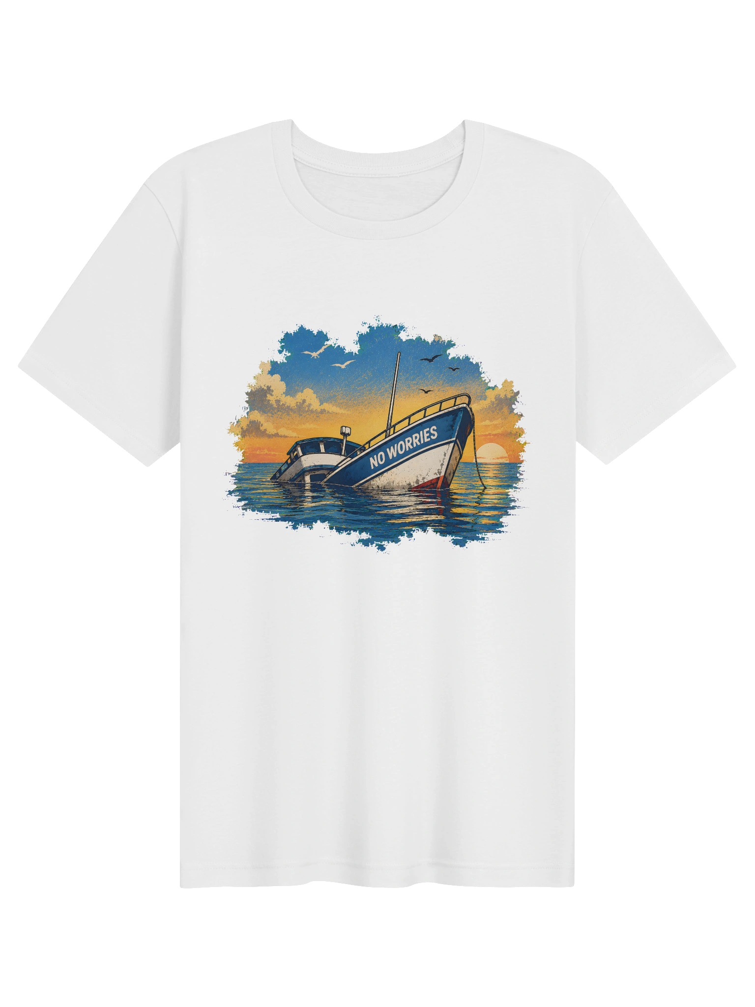 No Worries Boat T-Shirt preview from Lolsies