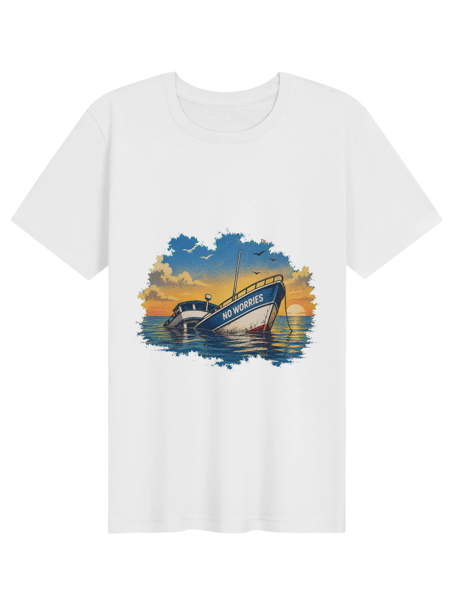 No Worries Boat T-Shirt preview from Lolsies
